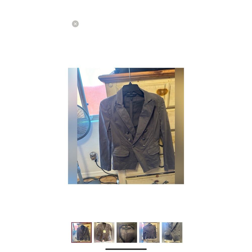 White House black market size 2 gray jacket button up. Retail Was $98